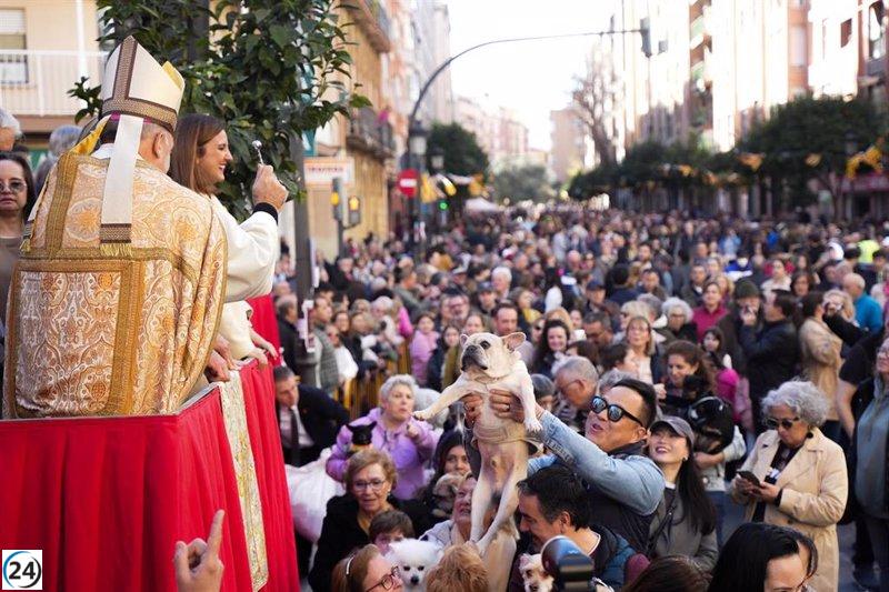 Animales en València reciben bendición de San Antonio Abad en un destacado desfile