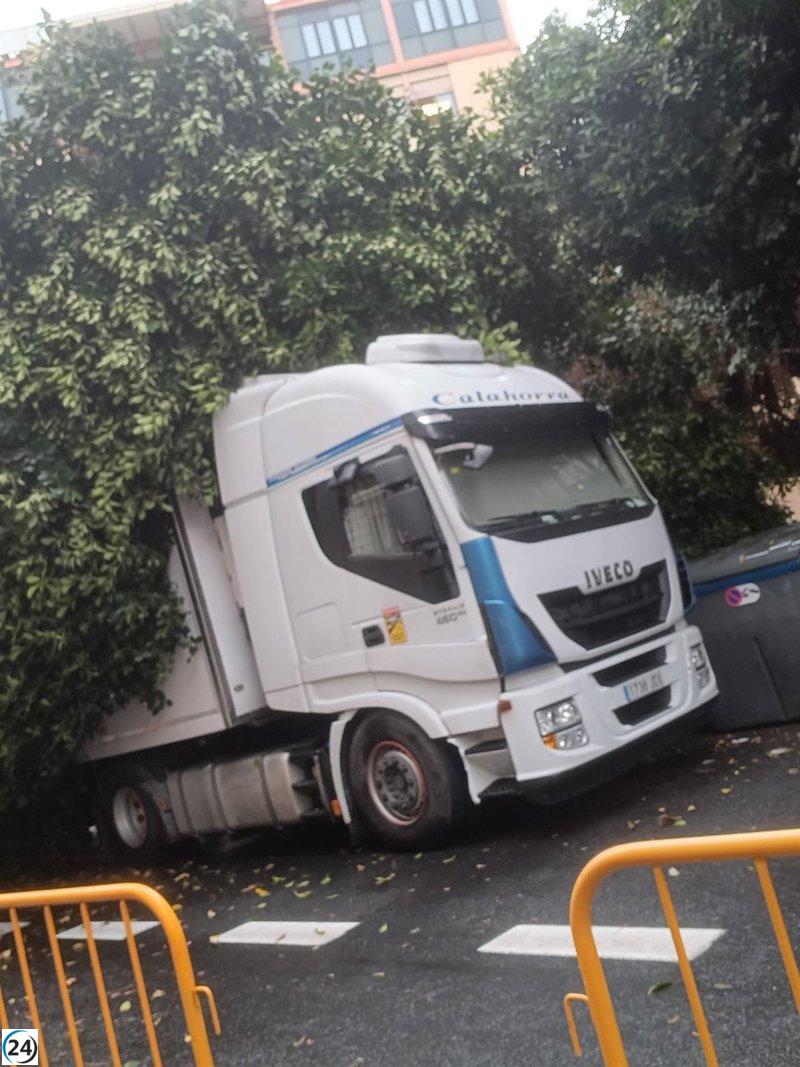 Tormenta en València provoca la caída de dos árboles.