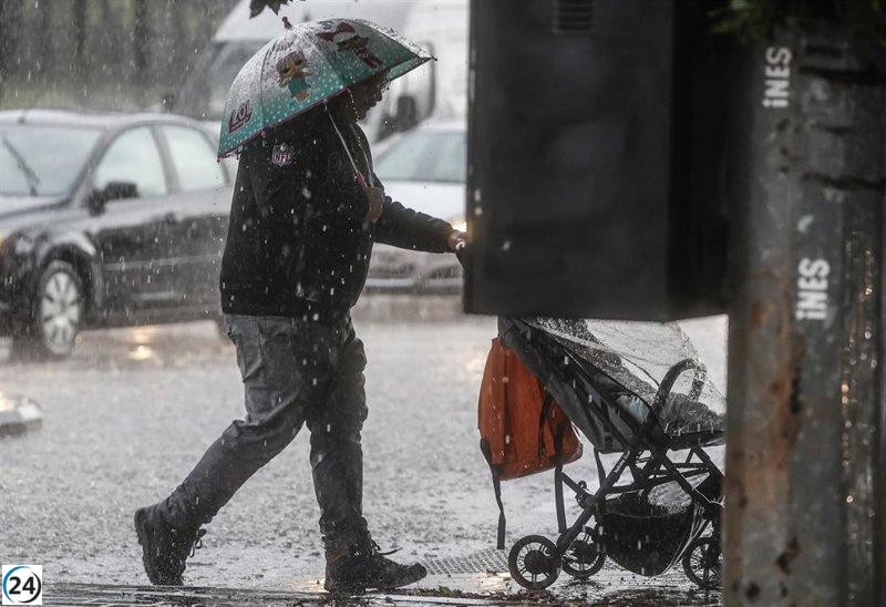 Alerta naranja por lluvias en el litoral de Valencia y Castellón a partir de este lunes.