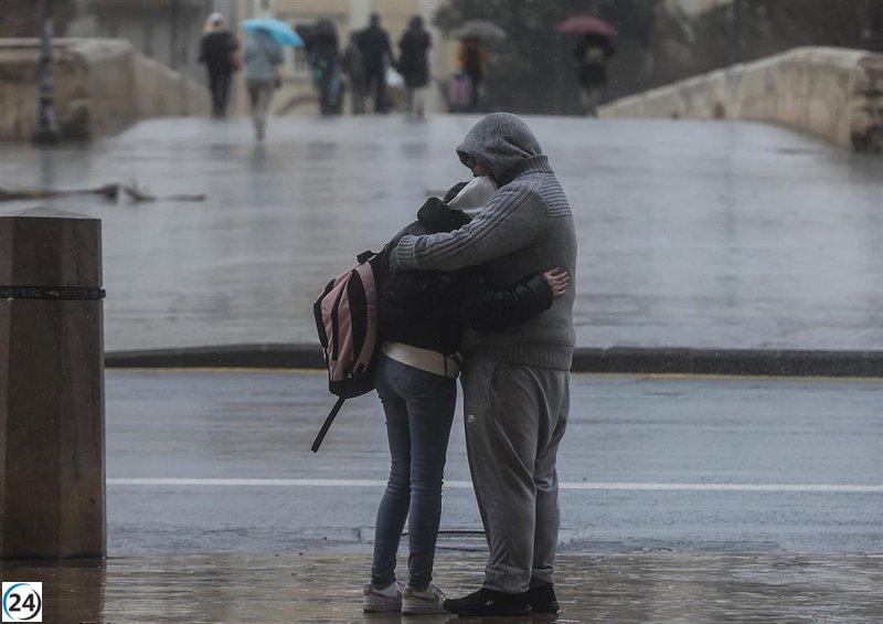 Regreso del frío y las lluvias a la Comunitat Valenciana tras un diciembre inusualmente cálido.