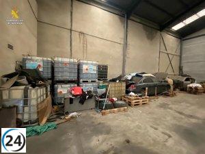 Desmantelan un centro ilegal de reciclaje en la Ribera Alta por manejo de desechos tóxicos.