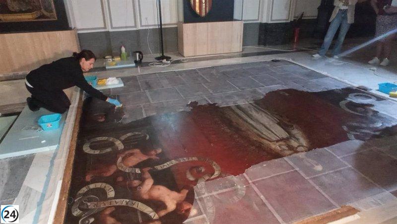 Inicia la restauración del icónico lienzo 'La Inmaculada Concepción y los Jurados de València' para su conservación