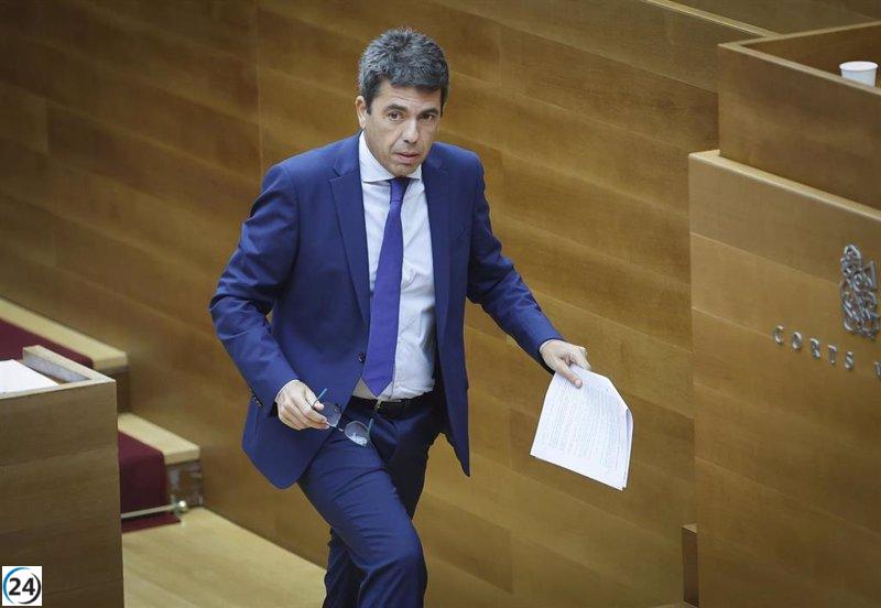 El optimismo de Mazón frente al pacto de financiación entre PSOE y Sumar se mantiene a pesar de la falta de cumplimiento por parte de Baldoví.