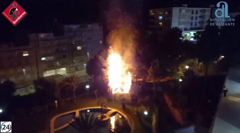 Bomberos logran extinguir fuego en jardín de Villajoyosa, cerca de viviendas